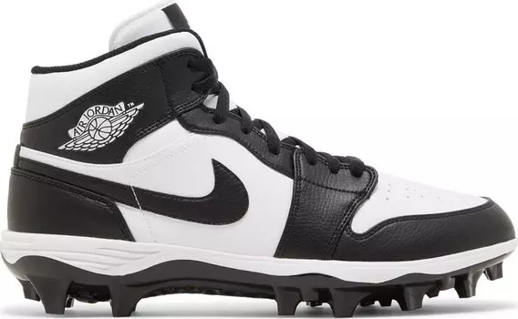 Кроссовки Jordan 1 Mid TD Cleat 'Black White' 2023, черный