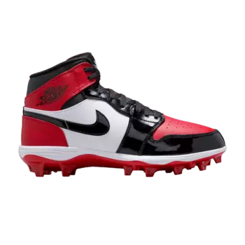 Кроссовки Jordan 1 Mid TD Cleat 'Bred Toe', красный