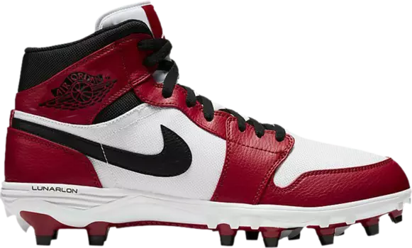 Кроссовки Jordan 1 Mid TD Cleat Chicago, красный