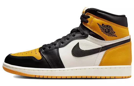 Кроссовки Jordan 1 Retro High OG с желтым носком