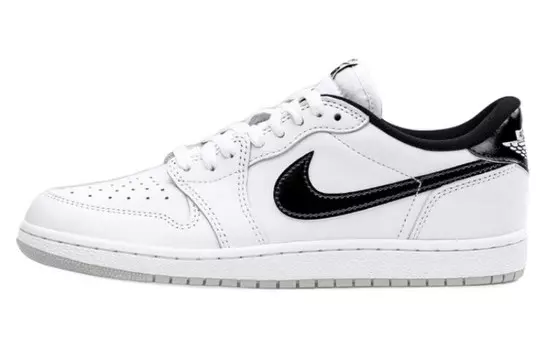 Кроссовки Jordan 1 Retro Low '85 Metallic Black, белый/черный