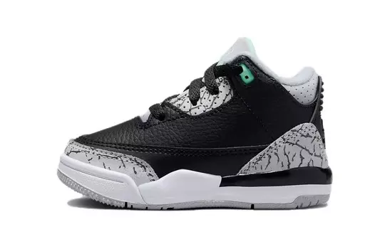 Кроссовки Jordan 3 Retro Green Glow TD, черный