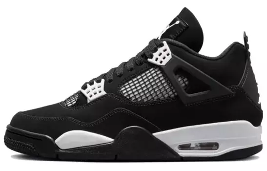 Кроссовки Jordan 4 Retro White Thunder, черный/белый