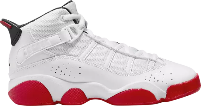 Кроссовки Jordan 6 Rings PS White University Red, белый