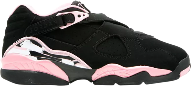 Кроссовки Jordan 8 Retro Low GS Real Pink, черный