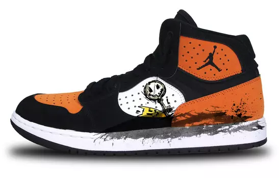 Кроссовки Jordan Access Vintage Basketball Shoes Men High-top Black/Orange, черный