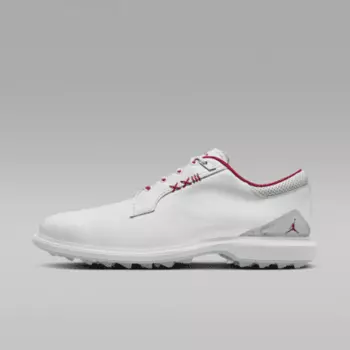 Кроссовки Jordan ADG 5 Golf Shoes, цвет White/Metallic Silver/Blue Tint/Fire Red