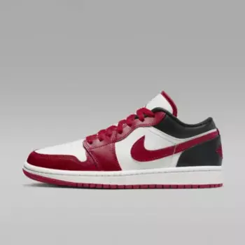 Кроссовки Jordan Air 1 Low, цвет White/Black/Sail/Gym Red