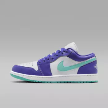 Кроссовки Jordan Air 1 Low SE, цвет Psychic Purple/White/Cone/Hyper Jade