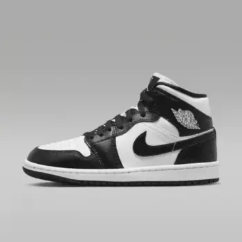 Кроссовки Jordan Air 1 Mid, белый/черный