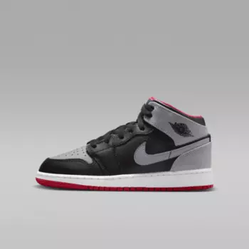Кроссовки Jordan Air 1 Mid, цвет Black/Fire Red/White/Cement Grey