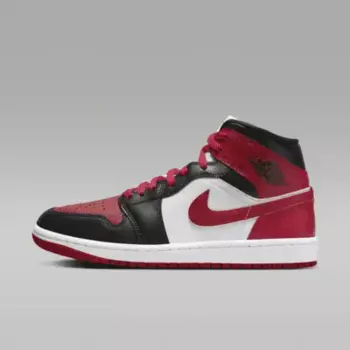 Кроссовки Jordan Air 1 Mid, цвет Black/White/Gym Red