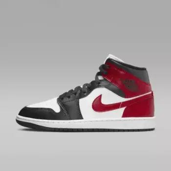 Кроссовки Jordan Air 1 Mid, цвет Sail/Off Noir/White/Gym Red