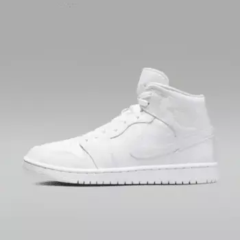Кроссовки Jordan Air 1 Mid, цвет White/White/White