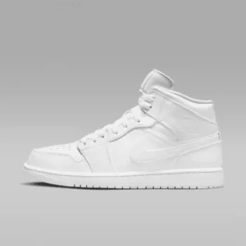 Кроссовки Jordan Air 1 Mid Shoes, цвет White/White/White