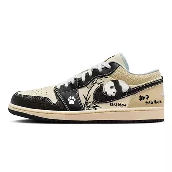 Кроссовки Jordan Air 1 Vintage Low-Top Basketball, черный/темно-желтый