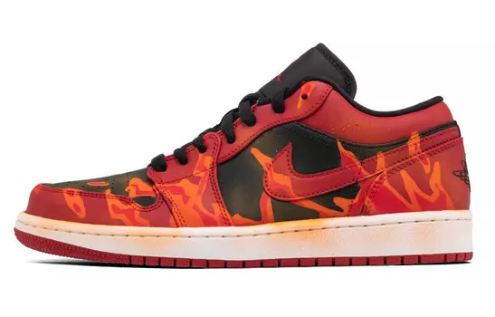 Кроссовки Jordan Air 1 Vintage Low-Top Basketball, красный/черный