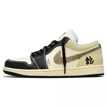 Кроссовки Jordan Air 1 Vintage Low-Top, черный/темно-желтый