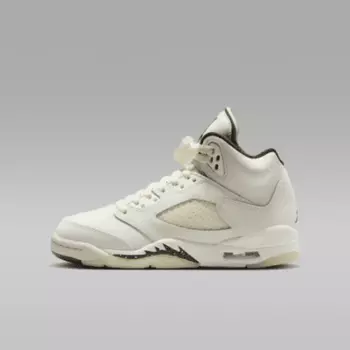 Кроссовки Jordan Air 5 Retro SE Big Kids Shoes, цвет Sail/Light Orewood Brown/Coconut Milk/Black