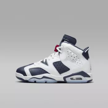 Кроссовки Jordan Air 6 Retro "White and Midnight Navy", цвет White/Midnight Navy/Varsity Red