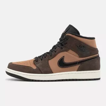 Кроссовки Jordan Air Jordan 1 Mid Se, dark chocolate/crimson bliss/archaeo brown/black/sail