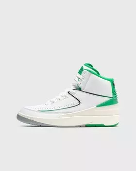 Кроссовки Jordan Air Jordan 2 Retro (Gs) 'Lucky Green', цвет white/lucky green-sail-lt steel grey