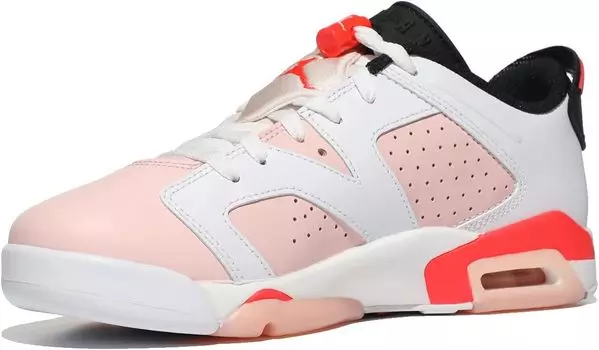 Кроссовки Jordan Air Jordan VI Retro Low Shoe, цвет White/Atmosphere/Infrared 23/Black
