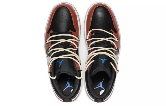 Кроссовки Jordan AJ1 Skateboarding Shoes Men Low-top Red/Black, темно-красный
