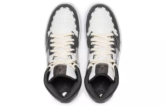 Кроссовки Jordan AJ1 Vintage Basketball Shoes Men Mid-top Black/white, черный