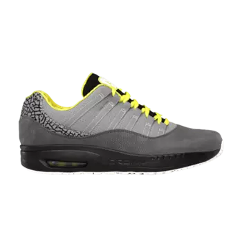 Кроссовки Jordan Comfort Viz Air 11 Leather 'Stealth Pack - Light Graphite Sonic Yellow', серый