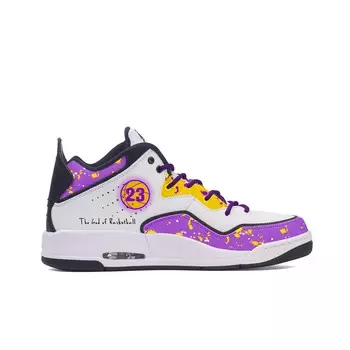 Кроссовки Jordan Courtside 23 Vintage Basketball Shoes Men Mid-top White Purple Orange, белый/фиолетовый/оранжевый