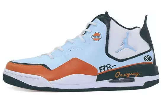 Кроссовки Jordan Courtside 23 Vintage Basketball Shoes Men Mid-top Blue/Orange, голубой