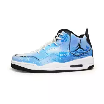 Кроссовки Jordan Courtside 23 Vintage Basketball Shoes Men Mid-top White/Royal Blue, белый/синий