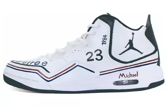Кроссовки Jordan Courtside 23 Vintage Basketball Shoes Men Mid-top White/Blue/Red, белый