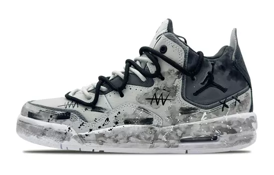 Кроссовки Jordan Courtside 23 Vintage Basketball Shoes Women's Mid-top Black/grey/white, светло-серый
