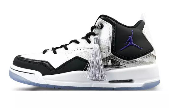Кроссовки Jordan Courtside 23 Vintage Basketball Shoes Women's Mid-top Black, белый