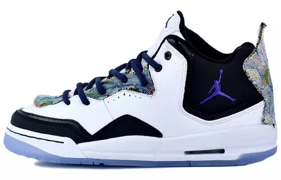 Кроссовки Jordan Courtside 23 Vintage Basketball Shoes Women's Mid-top Black/white/blue, черный/белый
