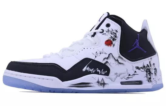 Кроссовки Jordan Courtside 23 Vintage Basketball Shoes Men Mid-top Black/blue/white, белый