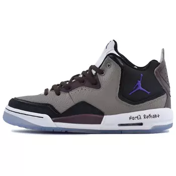 Кроссовки Jordan Courtside 23 Vintage Basketball Shoes Women's Mid-top Back/Brown, темно-серый