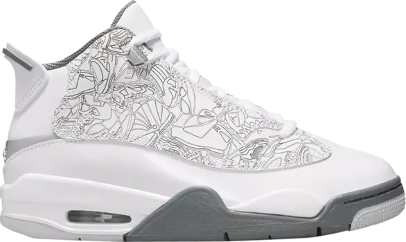 Кроссовки Jordan Dub Zero GS White Cool Grey, белый