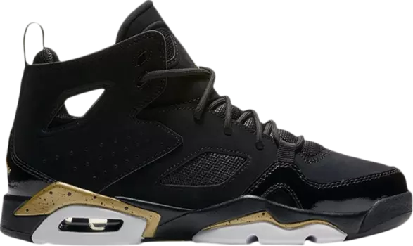 Кроссовки Jordan Flight Club 91 BG Black Metallic Gold, черный