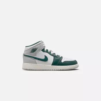 Кроссовки Jordan GS Air Jordan 1 Mid SE, цвет White/Oxidized Green Sail