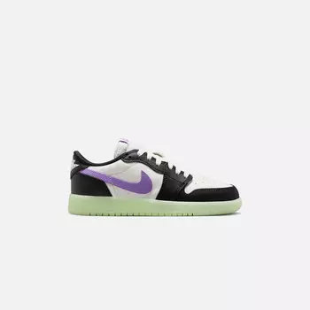 Кроссовки Jordan GS Air Jordan 1 Retro Low OG, цвет Black/Black Raspberry/Volt Tint