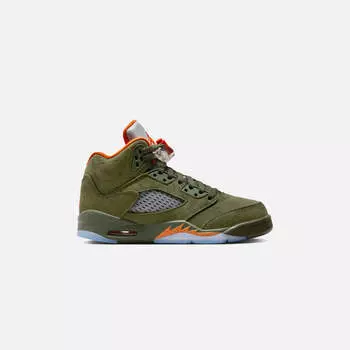 Кроссовки Jordan GS Air Jordan 5 Retro, цвет Army Olive/Solar Orange
