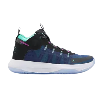 Кроссовки Jordan Jumpman 2020 'Black Green Glow Blue Void', черный