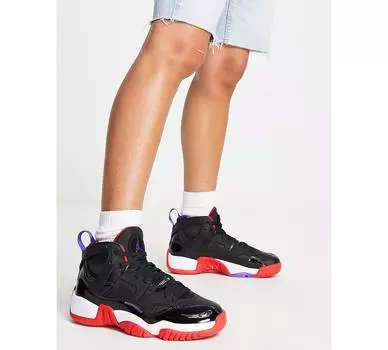 Кроссовки Jordan Jumpman Two Trey черного и ярко-красного цветов