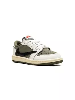 Кроссовки Jordan Kids x Travis Scott Air Jordan 1 Retro Low OG SP "Medium Olive", зеленый