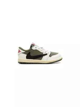 Кроссовки Jordan Kids x Travis Scott Air Jordan 1 Retro Low OG "Medium Olive", зеленый