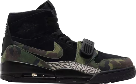 Кроссовки Jordan Legacy 213 Camo Green, черный