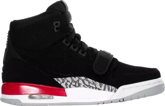 Кроссовки Jordan Legacy 312 GS Black Fire Red, черный